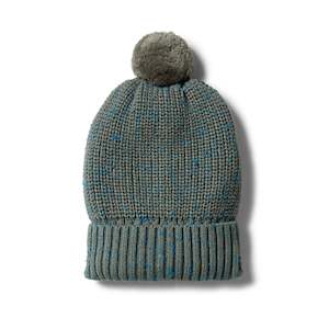 Wilson & Frenchy Knitted Hat - Dusty Olive Fleck