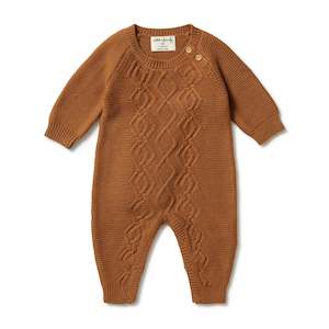 Last Of The Best: Wilson & Frenchy Knitted Cable Growsuit - Spice