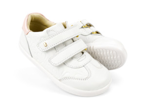 Bobux I Walk - Sprite Embossed White & Seashell Shimmer