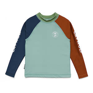 Boys Swimwear: Crywolf - Rash Vest - Ocean Colour Block