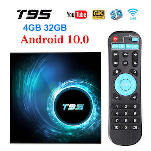 Android 10 TV Box T95 Smart TV Box - 4GB RAM, 32GB ROM, Dual-Band Wifi, Bluetoot…