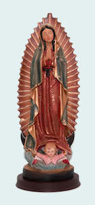 Christian: Our Lady of Guadalupe Virgin Mary Catholic Statue Holy Figurine - 33 cm