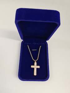 Frontpage: 18K Gold  Plated Cross And Necklace