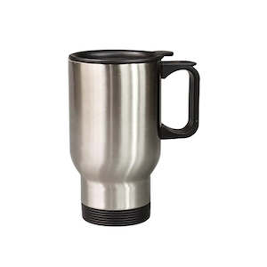 14 Oz Silver Sublimation Stainless Steel Travel Mug