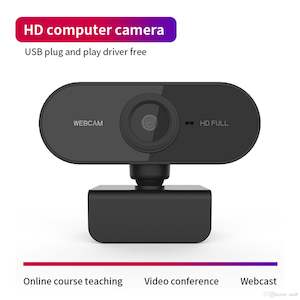 Webcam - HD 1080P Webcam with Mic, USB, Plug'n'Play, AutoFocus