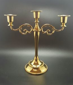 Gadgets: Stylish Gold 3 Taper Candelabra Candle Holder Centerpiece For Weddings Or Home