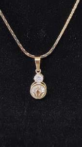 Royal double circle pendant and chain