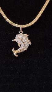 Dolphin pendant and chain