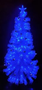 Christmas Items: Light up Fibre Optic Christmas tree with - 90cm