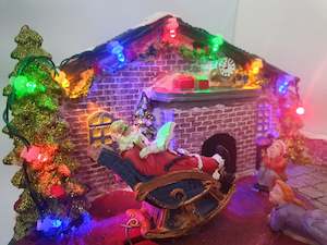 Christmas Items: Christmas Musical Animated Santa's house with lights