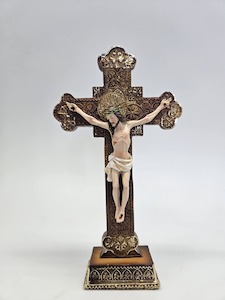 Elegant Porcelain Crucifix - 20 cm