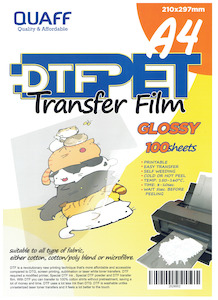 Heat Press Transfer Accessories: DTF A4 Transfer Film -  100 Sheets  A4 Size DTF