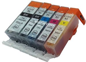 Cartridge Canon: CANON PGI520 CLI-521 Full set Compatible x5