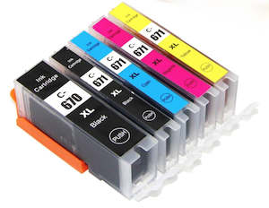 Cartridge Canon: Canon 670XL PGI-670 XL 671XL CLI-671 XL Ink Cartridges for Canon PIXMA MG5760 MG5765 MG6860 MG5766 MG6865 MG7760 MG7765 MG7766 TS5060 TS6060 TS8060 TS9060 Printer (5Packs)