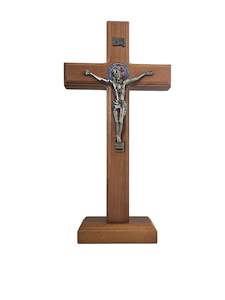 St Benedict Wood Crucifixes Stand -(31) cm