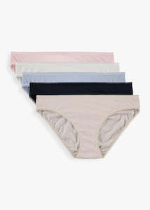 Panties: Stretch Cotton Bikinis 5 Pack