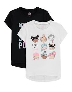 Supergirls Crew T-shirts 2 Pack