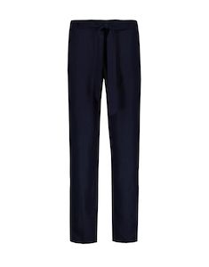 Belted Straight Leg Linen Blend Pants