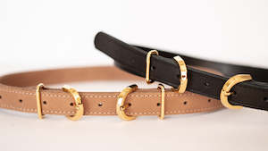 Ladies double-buckle belt