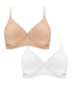 Medium Support Non-wire Bras 2 Pack