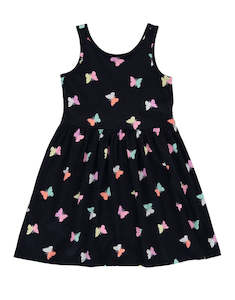 Multicolour Butterfly Babydoll Dress