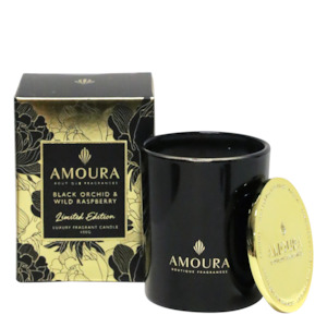 Amoura Luxury Candle - Black Orchid & Wild Raspberry 100g