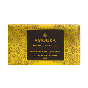 Luxury Soap: AMOURA LUXURY SOAP - ROSEWOOD & OUD 150G