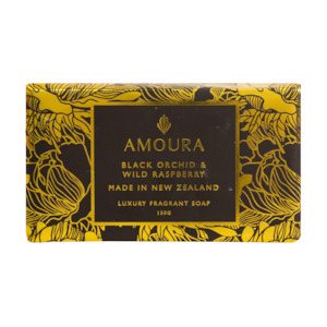 Luxury Soap: AMOURA LUXURY SOAP - BLACK ORCHID & WILD RASPBERRY 150G