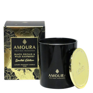 AMOURA LUXURY CANDLE - BLACK ORCHID & WILD RASPBERRY 310G