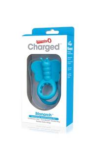 Screaming O Charged Monarch Rechargeable Cock Ring - Blue