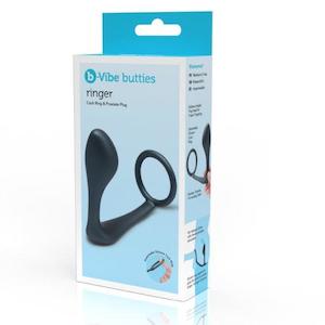 B-Vibe Butties Ringer Cock Ring & Plug