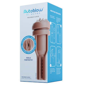 Autoblow AI Ultra Reusable Vagina Sleeve Brown