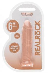 Shots Realrock Penis sleeve 6" Flesh