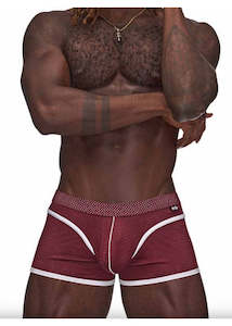 Male Power Sport Mesh Sport Mini Short Burgundy XL - 142273