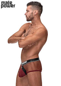 Male Power Cock Pit Mini Cock Ring Short Burgundy XL 120260