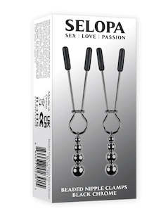 Selopa Beaded Nipple Clamps Black Chrome