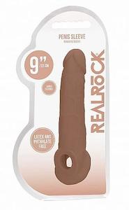 Cafe: Realrock 9" Penis Sleeve Tan