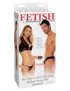 Fetish Fantasy Vibrating Hollow Strap-On For Him or Her