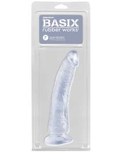 Basix Slim Seven 7" Clear Blue Dong