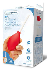 CleanScene 4 Piece Mini Travel Douche with One Way Valve