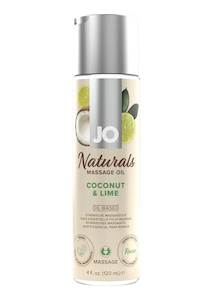 JO Naturals Coconut & Lime Massage Oil 120ml