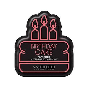 Cafe: Wicked Aqua Birthday Cake Flavoured Lube Sachet  3ml