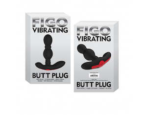 Figo Vibrating Butt Plug Black