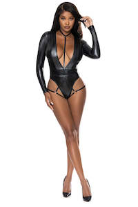 Exposed Liquid Onyx Teddy w/Harness Caging Black Large