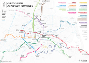 Christchurch Cycleways Map