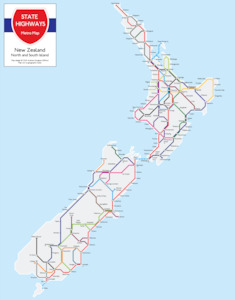 New Zealand State Highway Metro Map Print