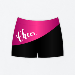 Zoe Cheer Shorts Black & Hot Pink