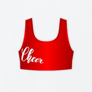 Zoe Cheer Crop Top Red