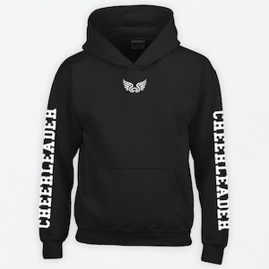 Cheerleader Block Hoodie Black & White