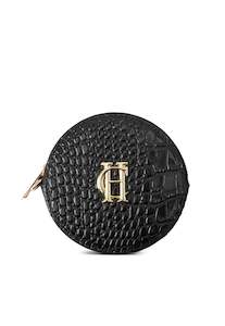 Chelsea Coin Purse - Black Croc